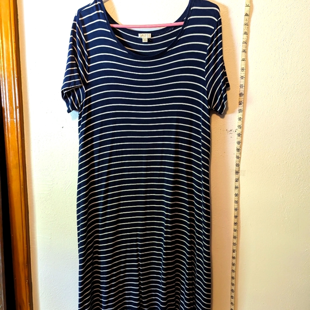 Dress by Spense, knee length size XL Navy and white.